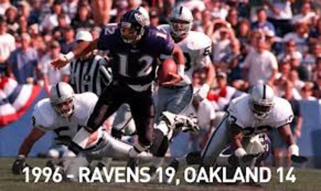 Baltimore Ravens First NFL Game and First NFL Win
