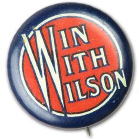 Woodrow Wilson is reelected.