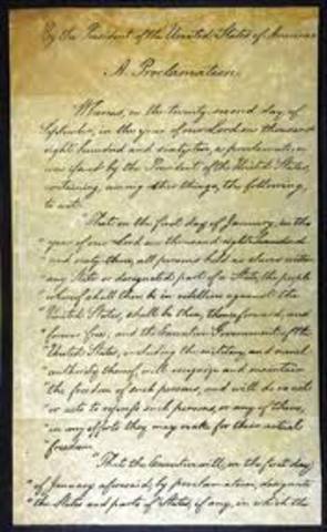 The Emancipation Proclamation takes effect