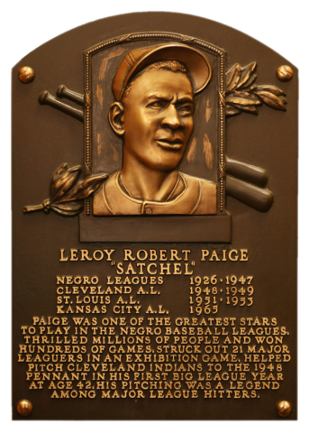 Satchel Paige, a Negro National League player, Inducted to the Baseball Hall of Fame