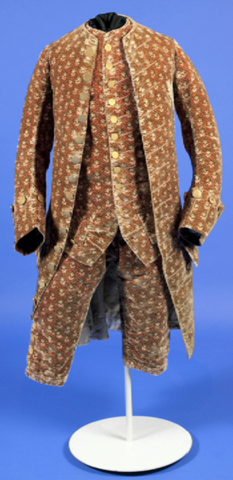 Men’s brown silk velvet suit