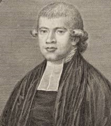 Rev. Richard Johnson held the colony’s first religious service ‘on the grass’