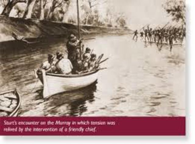 Charles Sturt searched the Darling River