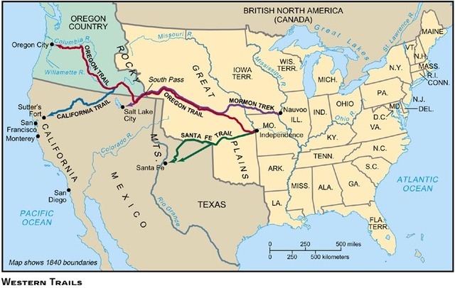 Trails Oregon,Mormon,Sante fe