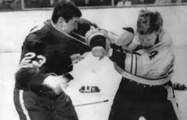 First NHL fight