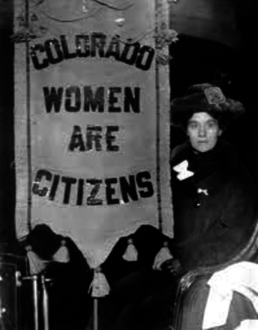 Colorado becomes the first state to grant womenthe right to vote