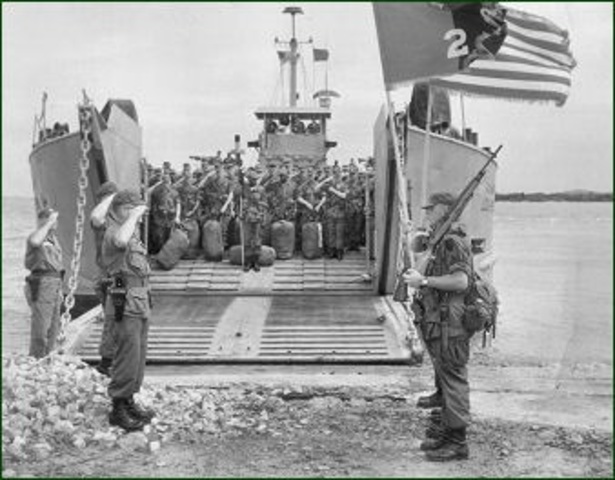 US Combat Troops arrive in Vietnam