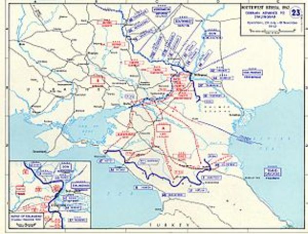 Начало оборонительных боев на Кавказе