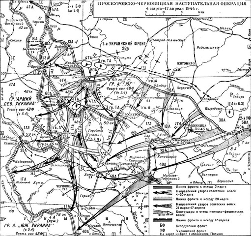 Завершение Проскуровско-Черновицкой и Уманско-Батошанской операции