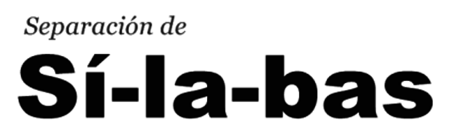 Separación de sílabas