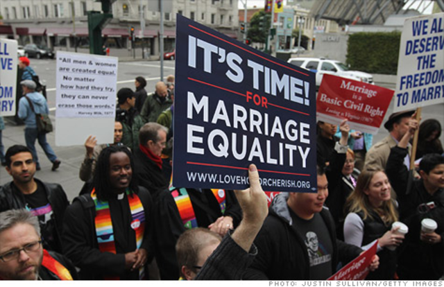 Massachusetts legalizes gay marriage