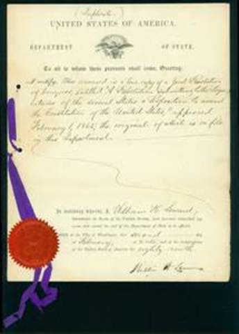 The thirteenth amendment