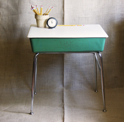 The Steel and Chrome School Desk