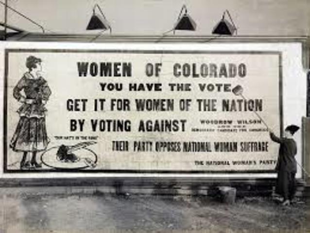 Colorado granted the women complete voting rights