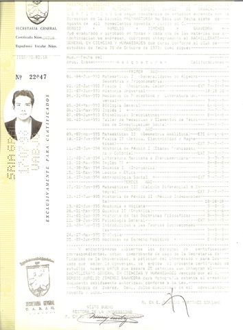 Certificado de Bachillerato