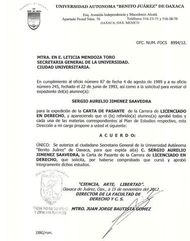 Solicitud de Carta de Pasante