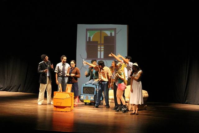 Estreno de EL HEROE NACIONAL, Auditorio Luis A. Calvo