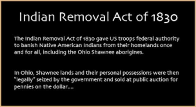 The 1830 Indian Removal Act