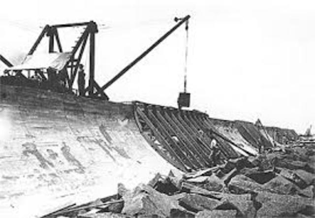 seawall is constructed