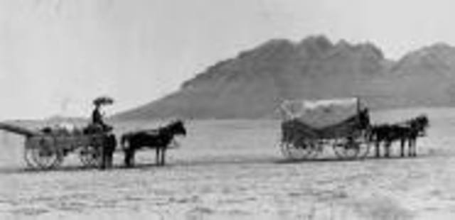 hundreds of thousands of people traveled westward