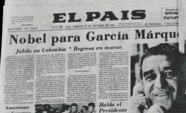 Gabo recibe el Premio Nobel de Literatura