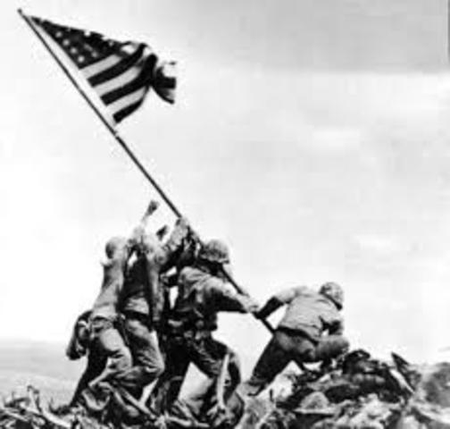 U.S. Marines on Mt. Surbachi