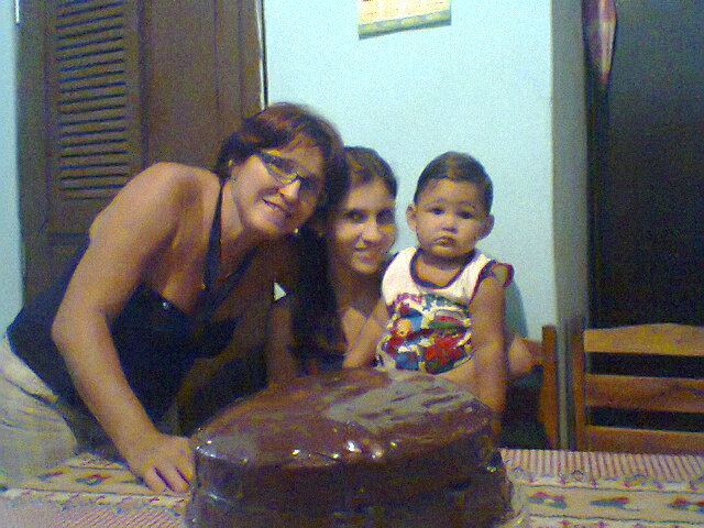 Comemorando com minhas mães.