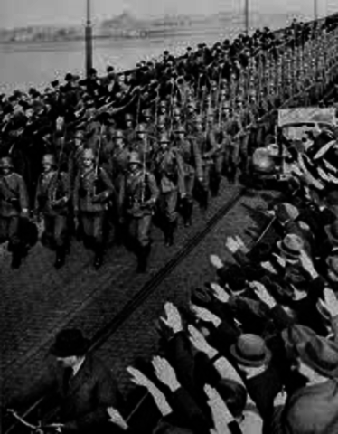 German troops moved into the Rhine Land