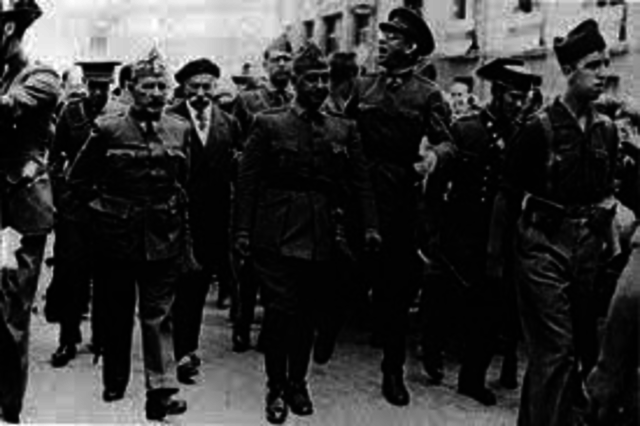 Army leaders joined Franco & Spanish Civil War lasted 3 years