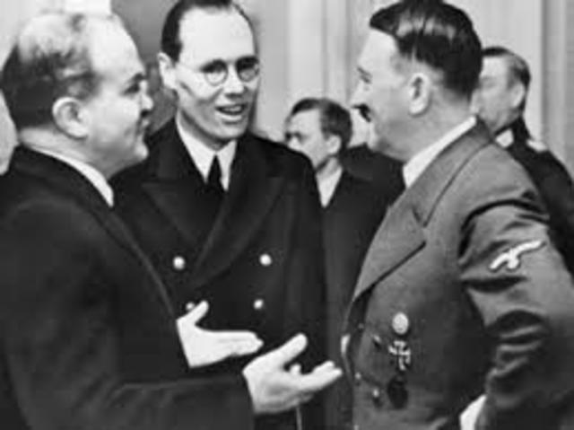 Stalin and Hitler sign a nonagression pact