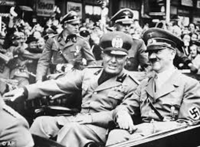 Mussolini (Italian dictator) joins Hitler and becomes Alli