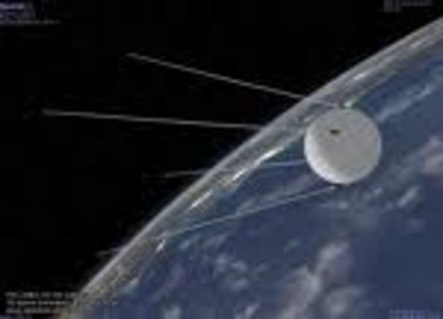 The Soviet Union launches Sputnik