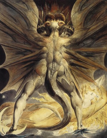 The Great Red Dragon and the Woman Clothed in  Sun by William Blake