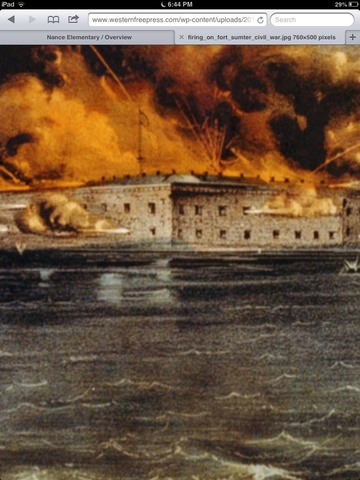 The attack of Fort Sumpter