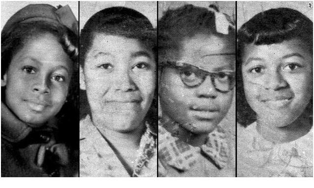 Four young black girls at sunday school got blown up by a bomb.