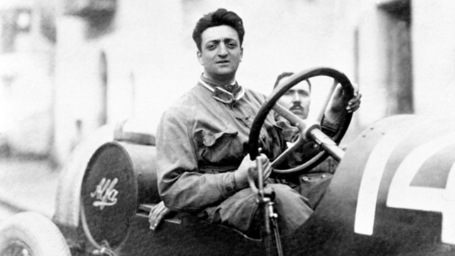 Enzo Ferrari makes his debut as a racecar driver