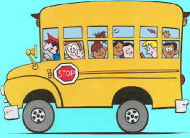 I started Kindergarten, I rode a bus to school