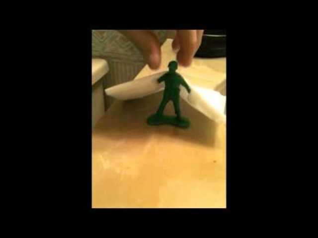 Byron gets burned by his Flamethrower of Death