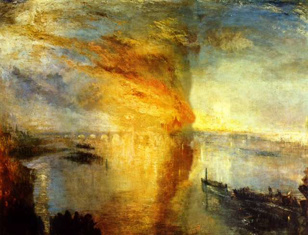 William Turner Incendio de la cámara de los Lores