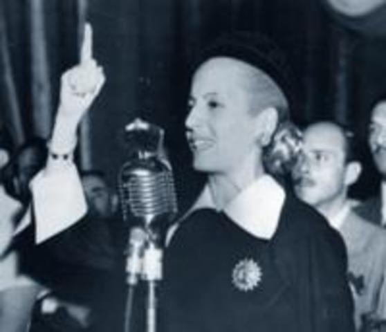 Eva Peron first lady of Arhentina.