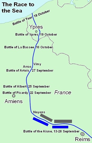 The First Battle of the Aisne ends in a substantial draw.