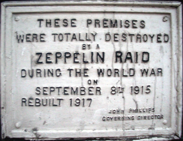First Zeppelin raid on Great Britain