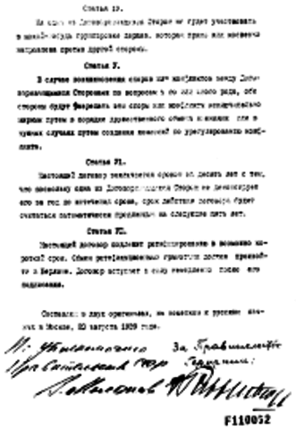 Ribbontrop/Molotov Pact