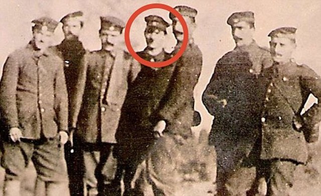 Hitler is blinded by mustard gas.