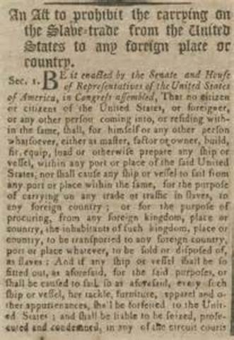 Signed first act of congress