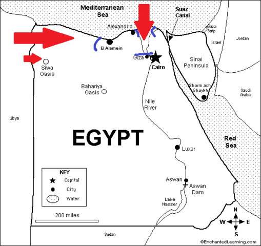 Italians invade British-controlled Egypt from Italian-controlled Libya