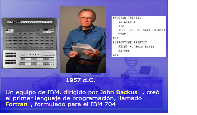 John Backus, creó el primer lenguaje de programación, llamado Fortran