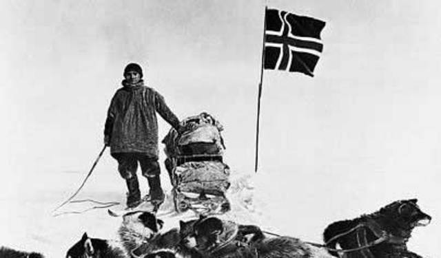 Roald Amundsen is the first to reach the South Pole
