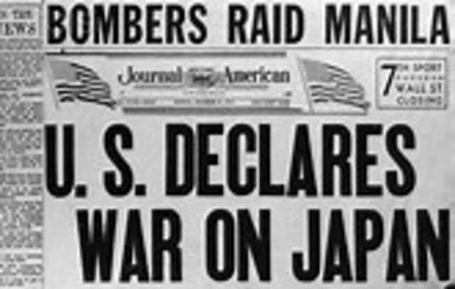 U.S. declared war on Japan
