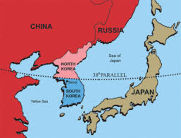 Korea is divided into two countries.